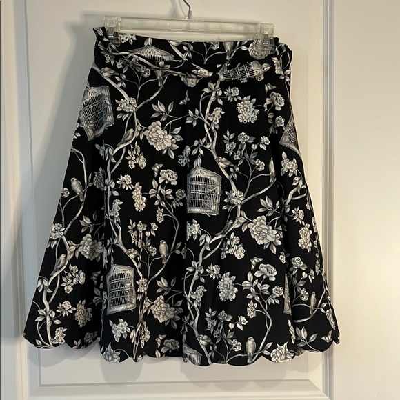 Talbots Dresses & Skirts - Talbots Black and White A-Line Skirt with Tie Front